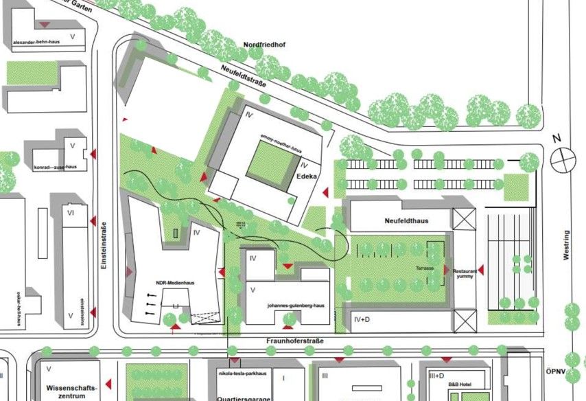 Lageplan des Wissenschaftsparks Kiel